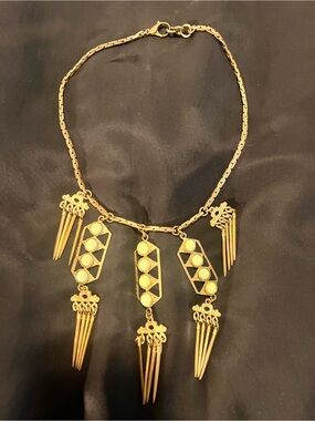 Gold-Tone Statement Fringe Necklace
